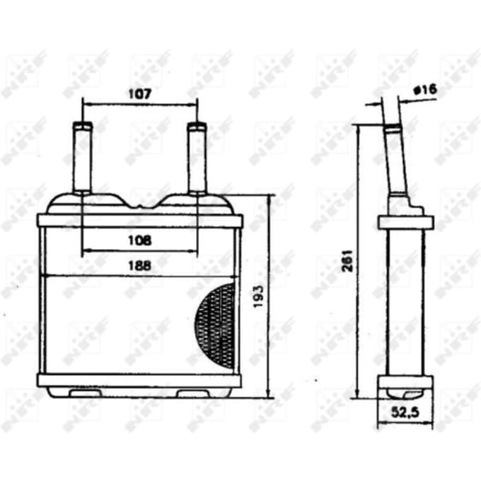 Warmtewisselaar, interieur verwarming NRF 52113