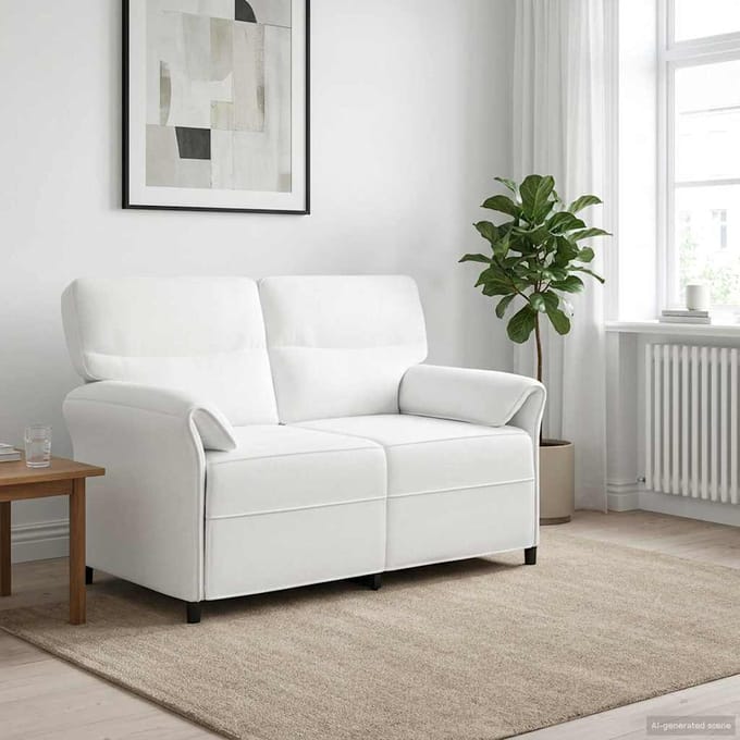 vidaXL - Bank - 100% - polyester - metalen - frame - MDF, - Multiplex