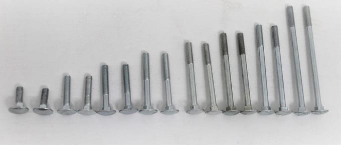 Slotbouten met moeren - slotbout met moer - 8 x 60 mm - 18 stuks