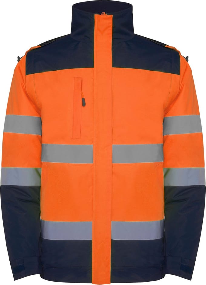 Roly Epsylon Parka RY9304 - Navy Blue 55/Fluor Orange 223 - XL