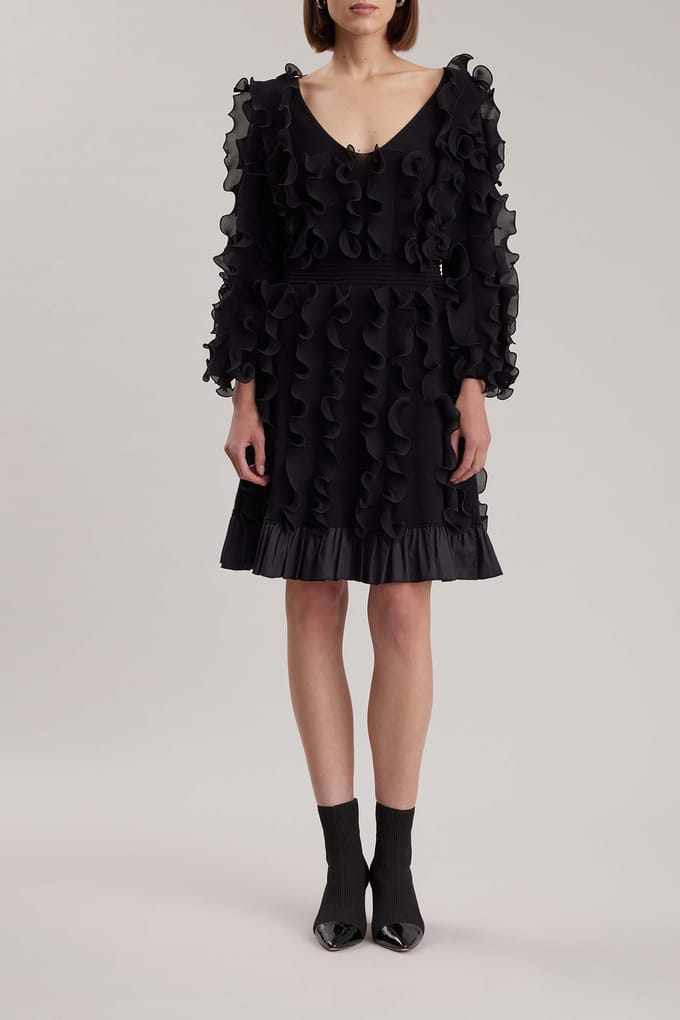 Anne Fontaine Prose Robe Black Größe: 36 | Midikleider Outlet | Damen | Schwarz