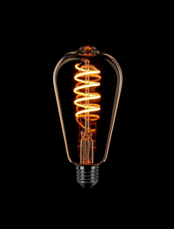 ETH Led Zigbee Spiraal Edison ST64 E27 6W dimtone van 2700k naar 2200k Goud 490L