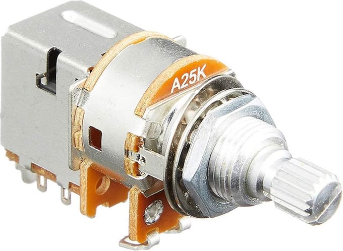 Allparts EP0225000 25k Push/Pull Potentiometer voor Geluidsaanpassing