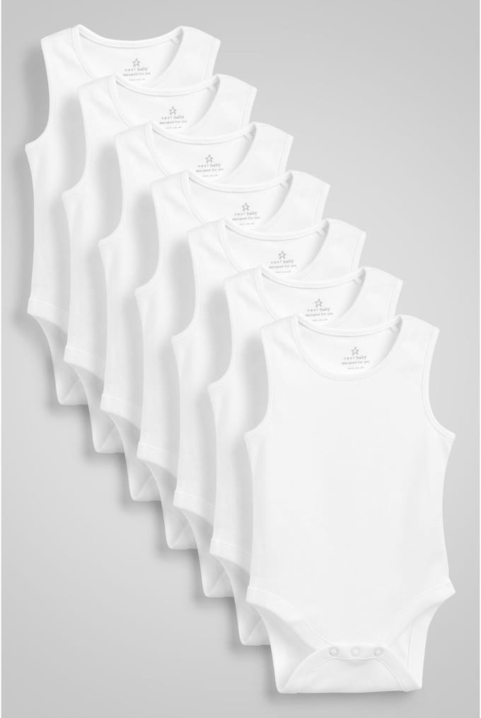 Next - Pasgeboren unisex - Set van 7 babyrompertjes - Wit