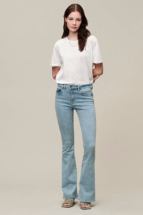Lois Raval-16 Cross Hatch Blue Taglia: W26L34 | Pantaloni larghi Outlet | Donna | Blu