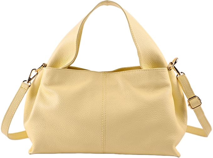 Giuliano lederen handtas Lyra - Dames - Made in Italy - Geel