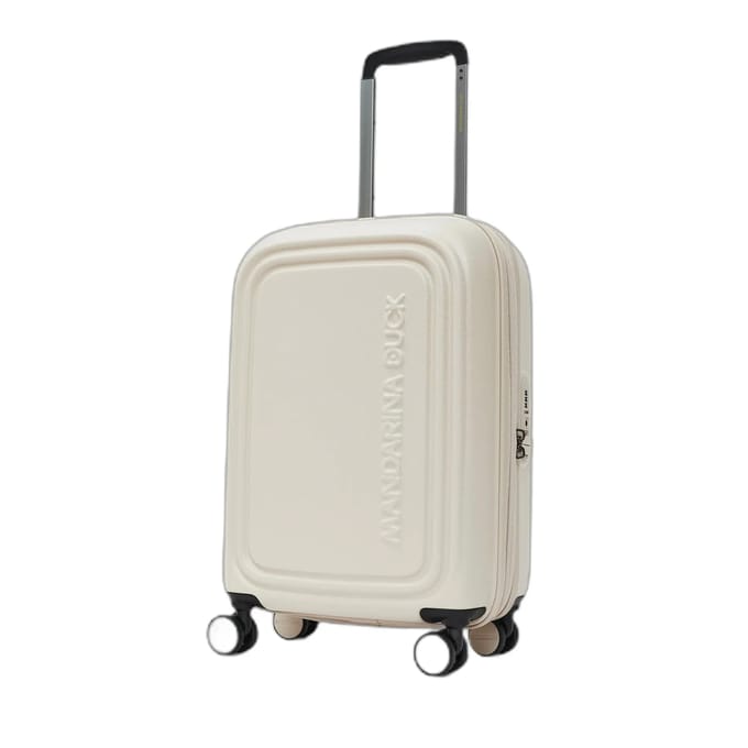MANDARINA DUCK trolley Logoduck + Expandable Trolley White Mocha beige 55cm