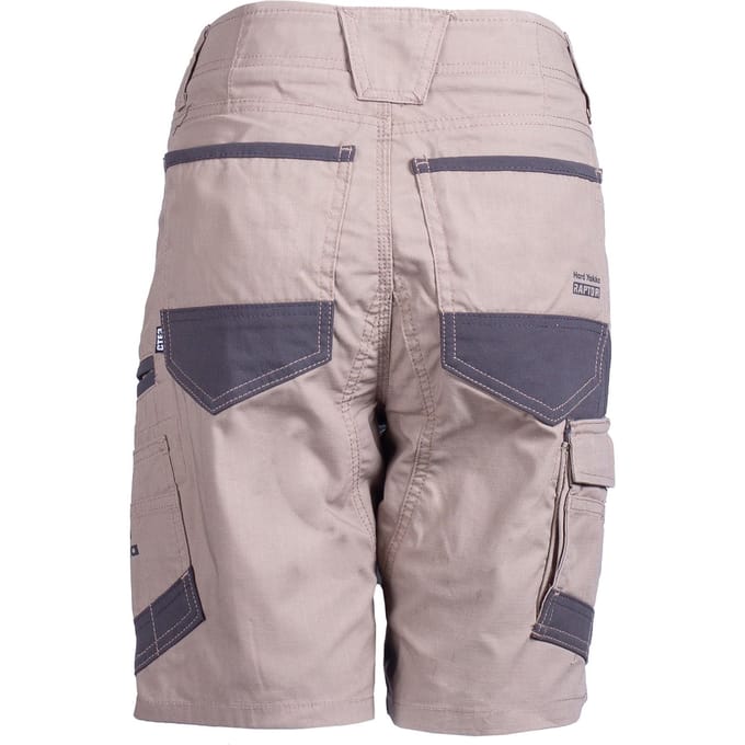 Hard Yakka Raptor Actieve Katoenen Dames Tan Knie-Lange Shorts