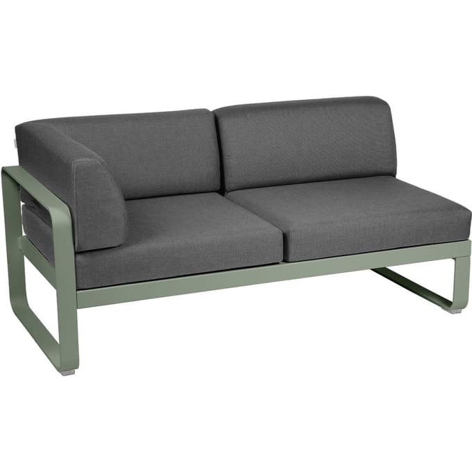 Fermob BELLEVIE hoekmodule links - 82 cactus mat - A3 grafietgrijs