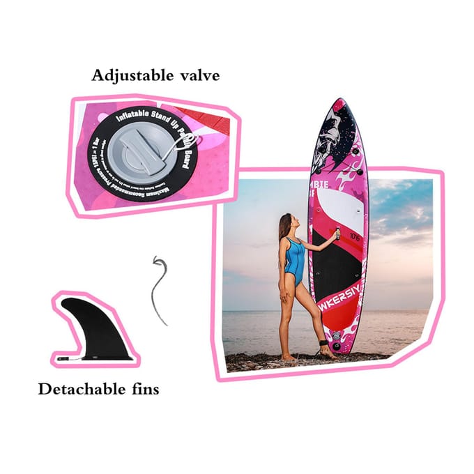 Opblaasbaar Stand Up Paddleboard SUP Board 6 Inch Dik SUP Surfplank Surf Set met Paddleboard Surf geel