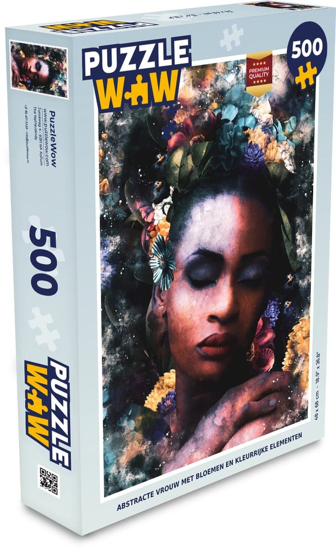 Puzzel Vrouw - Kleur - Abstract - Legpuzzel - Puzzel 500 stukjes
