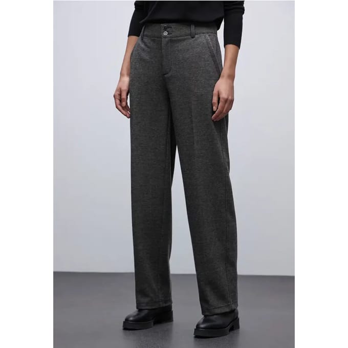 Gemêleerde broek met rechte leg