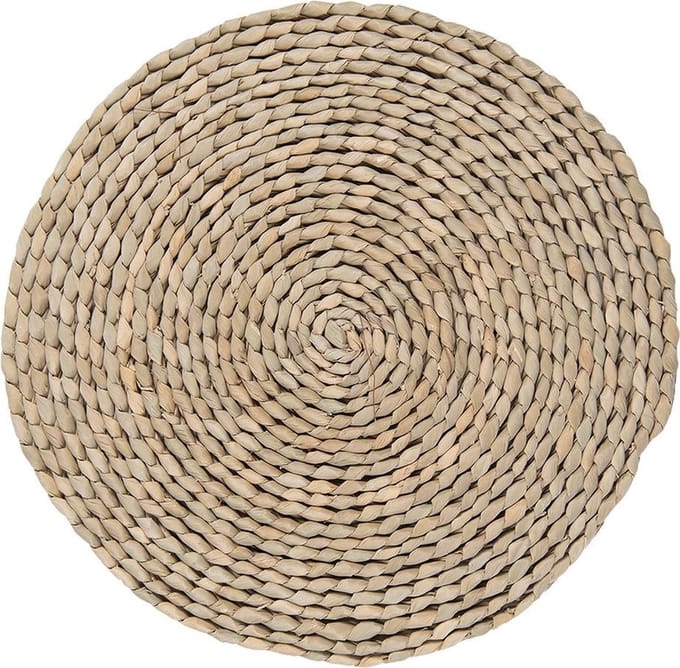 Clayre & Eef Placemat Ø 35x1 cm Bruin Geel Zeegras