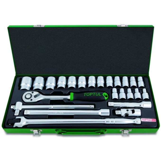 Dopsleutelset TOPTUL 1/2 24 stuks