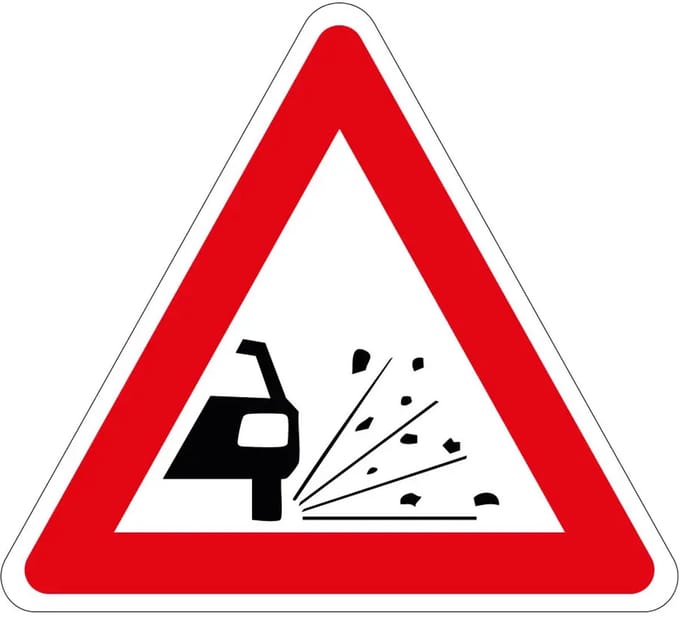 Opspattende stenen sticker - J25 | 10 cm