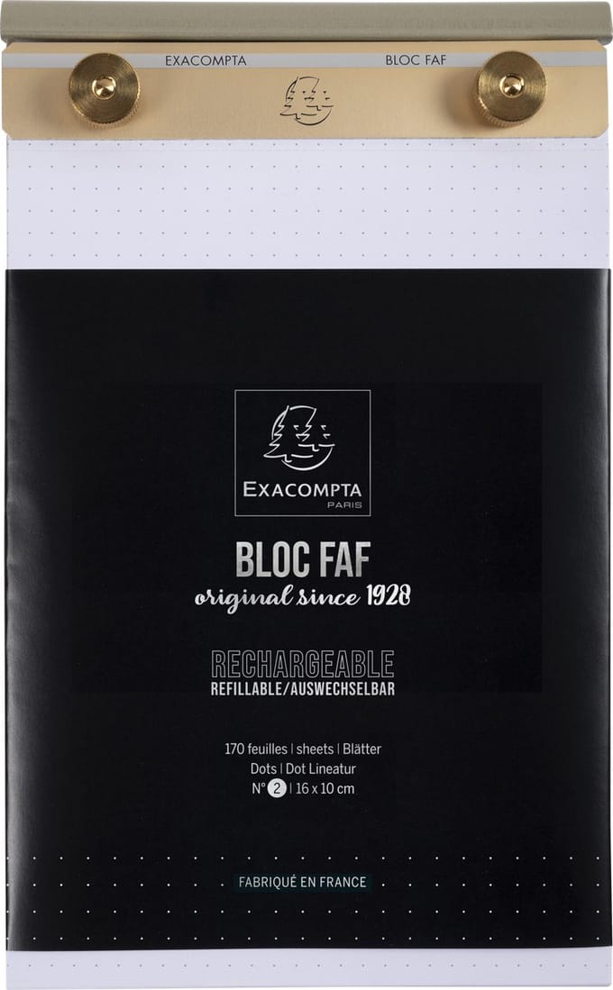 Exacompta Blok FAF compleet 16x10cm N°2 Dots - Wit - 12122E
