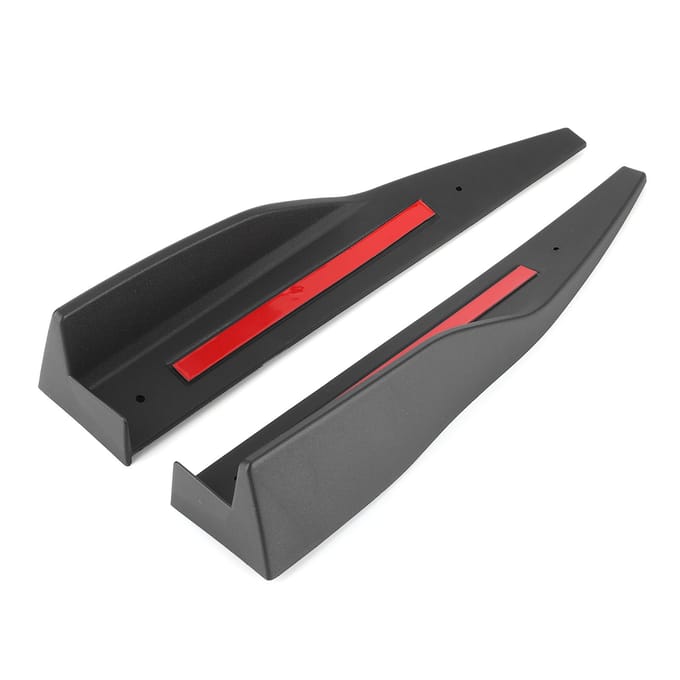 Zwarte Zijskirts Rocker Splitters Diffuser Winglet Geschikt voor Ford Mustang Roush 2015+ black