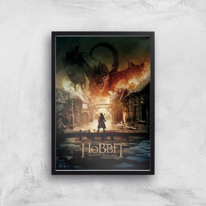 The Hobbit: Battle Of The Five Armies Giclee Art Print - A4 - Black Frame