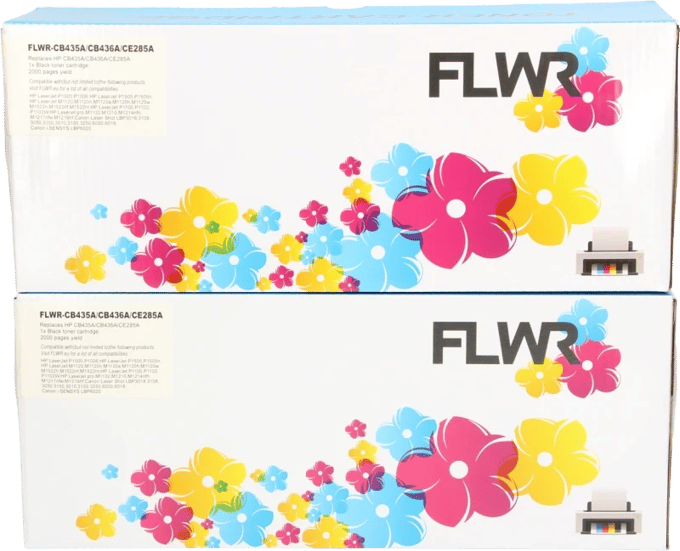 FLWR - Toner / 85AD / CRG-725 / Zwart 2pack - Geschikt voor HP & Canon