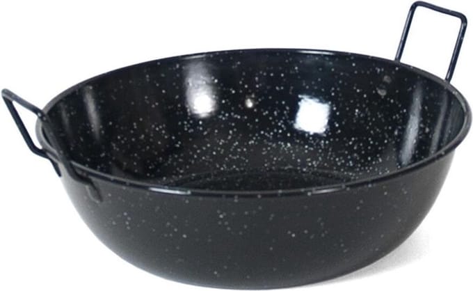 Gerimport Wokpan Honda 40 Cm Rvs/bijenwas Zwart