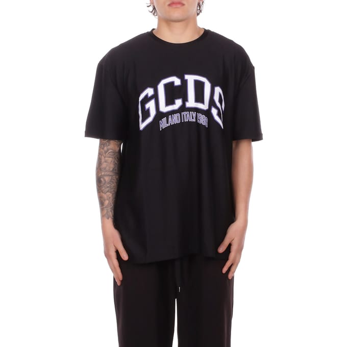 T-shirt met zwart man logo