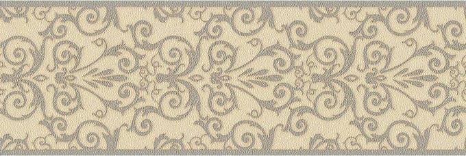 BAROK BEHANGRAND - Creme Grijs Metallic - AS Creation Only Borders