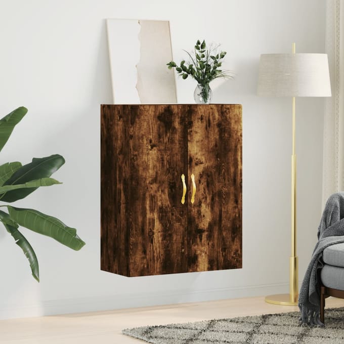 vidaXL - Wandkast - 69,5x34x90 - cm - gerookt - eikenkleurig