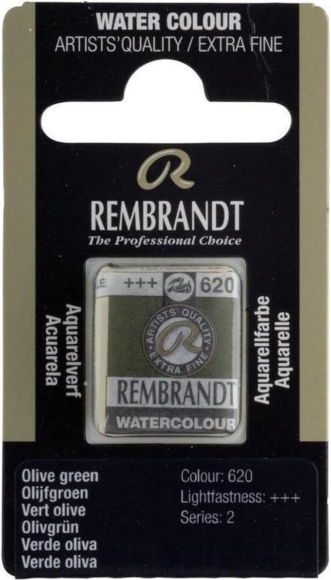 Rembrandt water colour napje Olive Green (620)