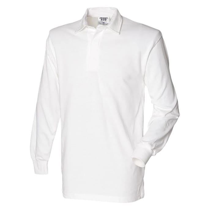Origineel rugbyshirt voor heren op de eerste rij M wit
