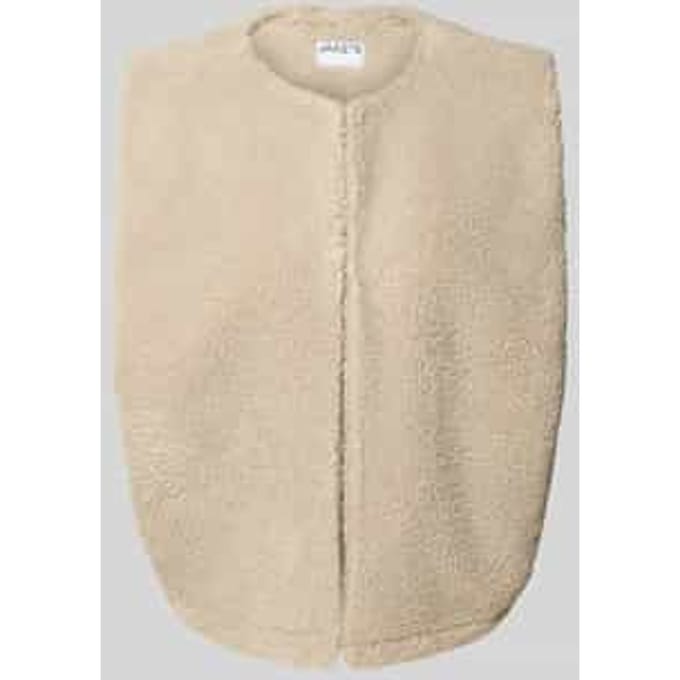Gilet van teddybont met ronde hals