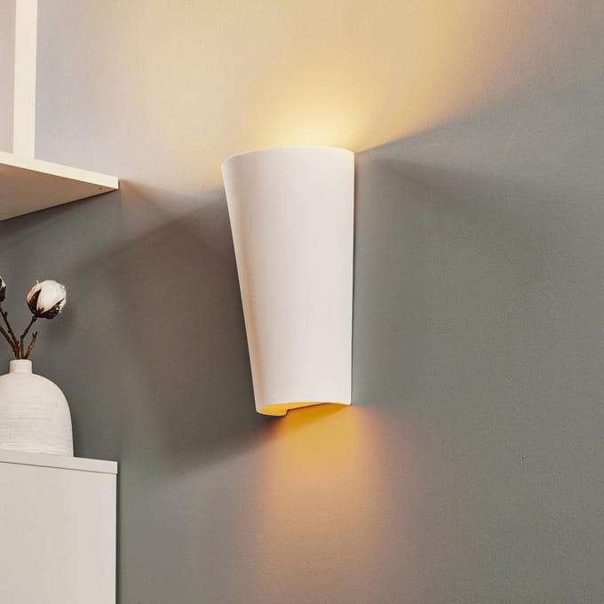 SOLLUX LIGHTING Wandlamp Ice up and down van wit keramiek