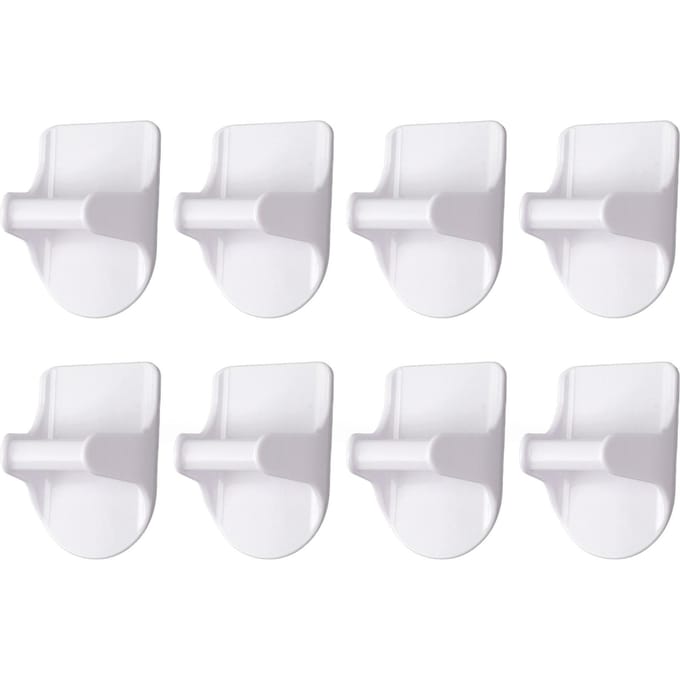 8 PCS Support de Bouteille Spray ABS Gain de Place Adhésif Fort Support de Bouteille Spray pour Placards de Maison white