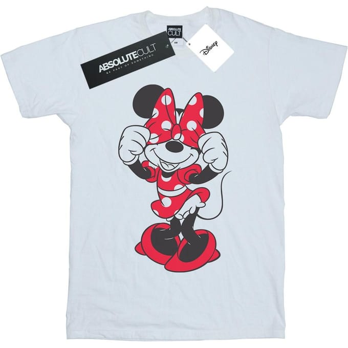 Disney Meisjes Minnie Mouse Strikogen Katoenen T-shirt (Wit)