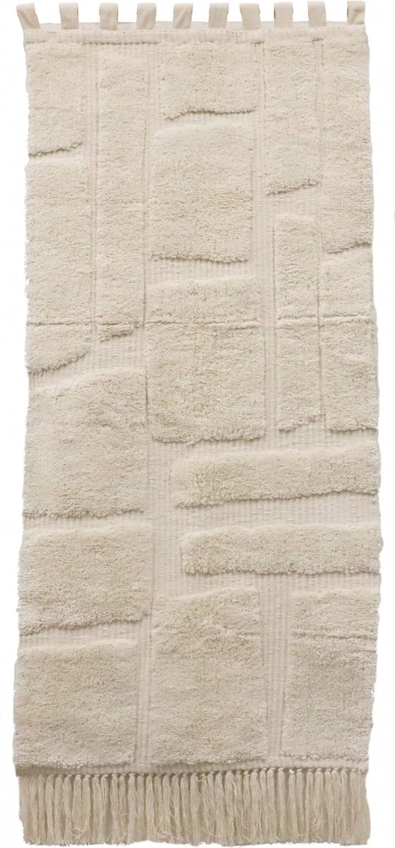 HD Collection Wall Plaque Blocks Cotton Ivory 77x2x180cm