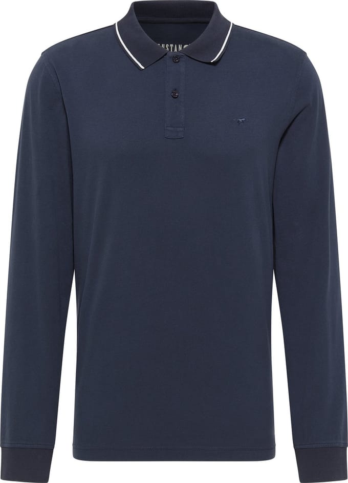 Mustang T-shirt donkerblauw met lange mouwen - maat M
