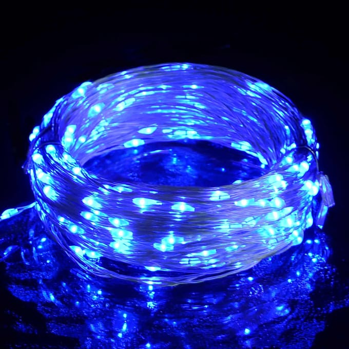 vidaXL - Lichtslinger - met - 150 - LED's - 15 - m - blauw
