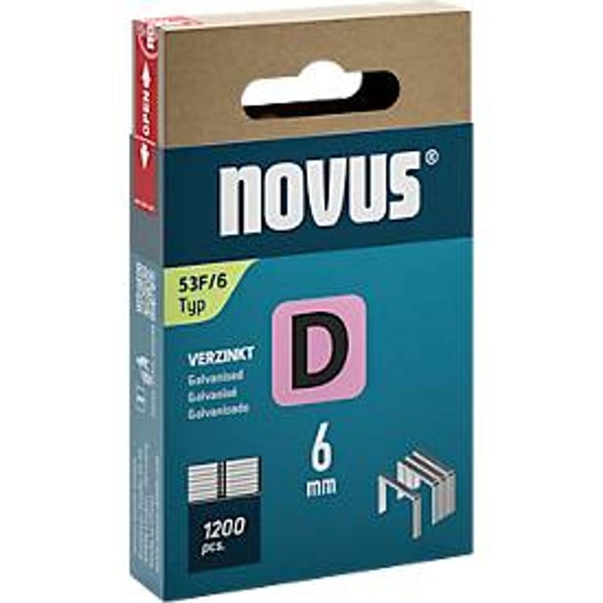 Novus Tools 042-0788 Nieten met plat draad Type 53F 1200 stuk(s) Afm. (l x b) 6 mm x 11.3 mm