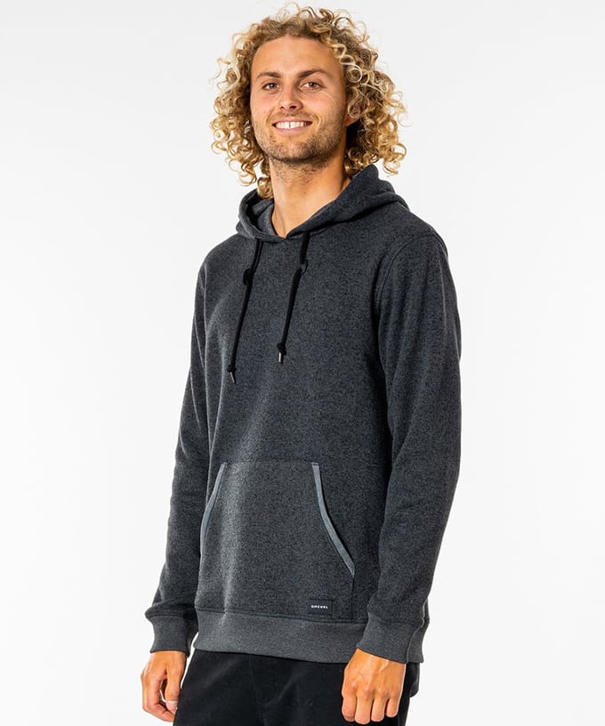 Rip Curl Heren Vest Crescent Hood - Black Marled
