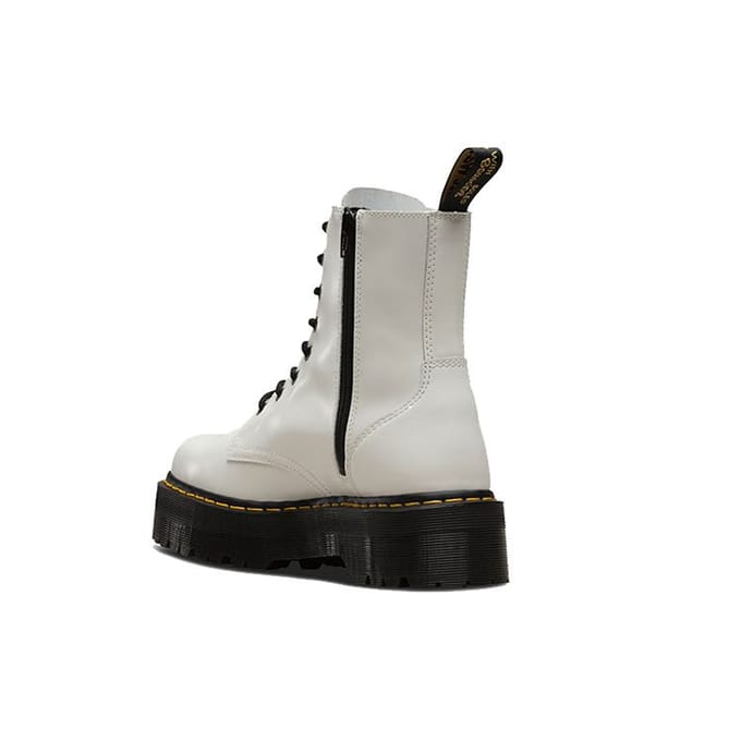 Dr. Martens Jadon Glad Leer Platform Boot Wit Unisex Sneakers 15265100 37 white