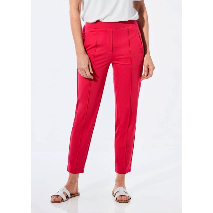 Wijde broek SARA van viscose-jersey - rood - Gr. 235 van Goldner Fashion