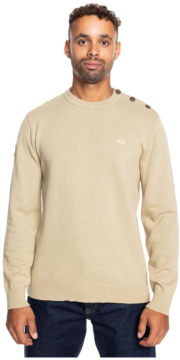 Quiksilver Marin Trui Beige S Man