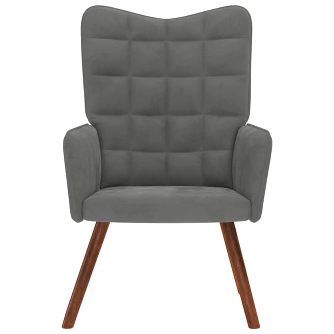 vidaXL Relaxstoel fluweel donkergrijs