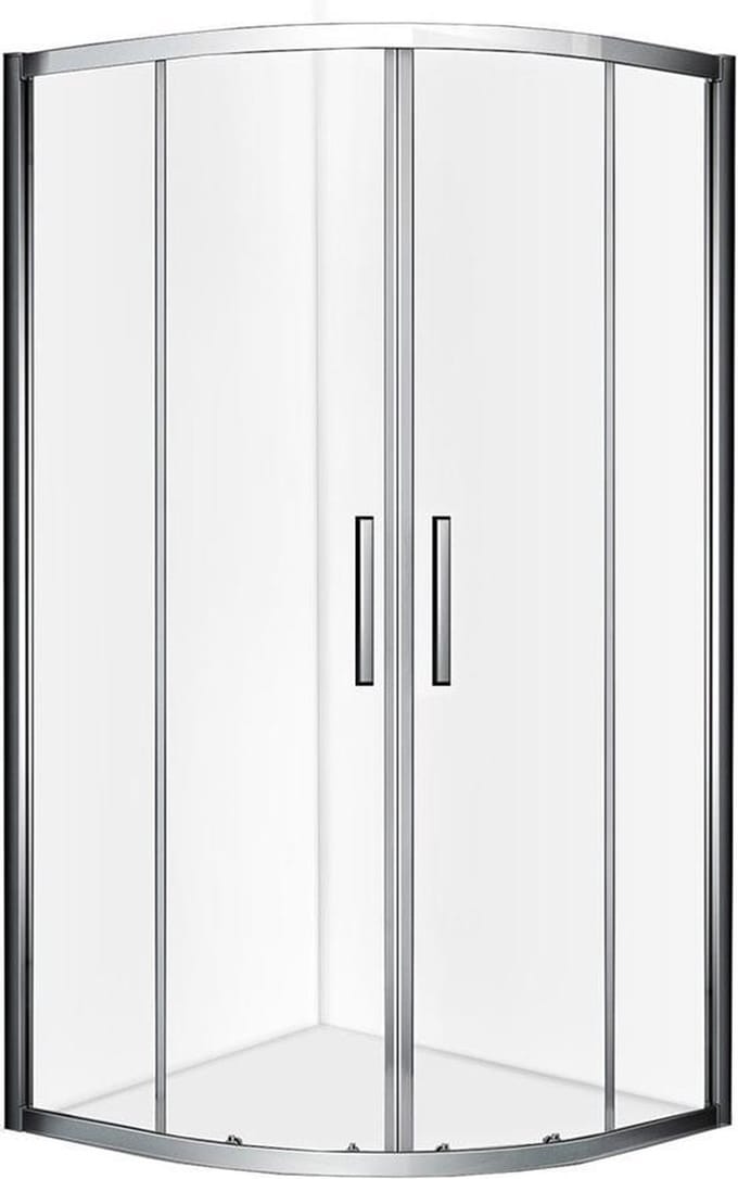 Diamond Line Milano - Douchecabine - 90x90 - Kwartrond - Chroom - Schuifdeur - Hoekinstap
