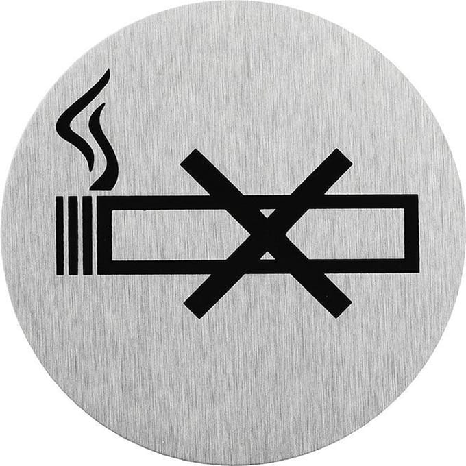 Seilflechter Rond deurbordje - roken verboden - aluminium - Ø 75 mm