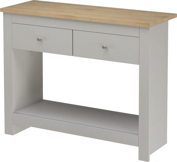 Emerald-Consoletafel - 2-laden - Eiken/Grijs