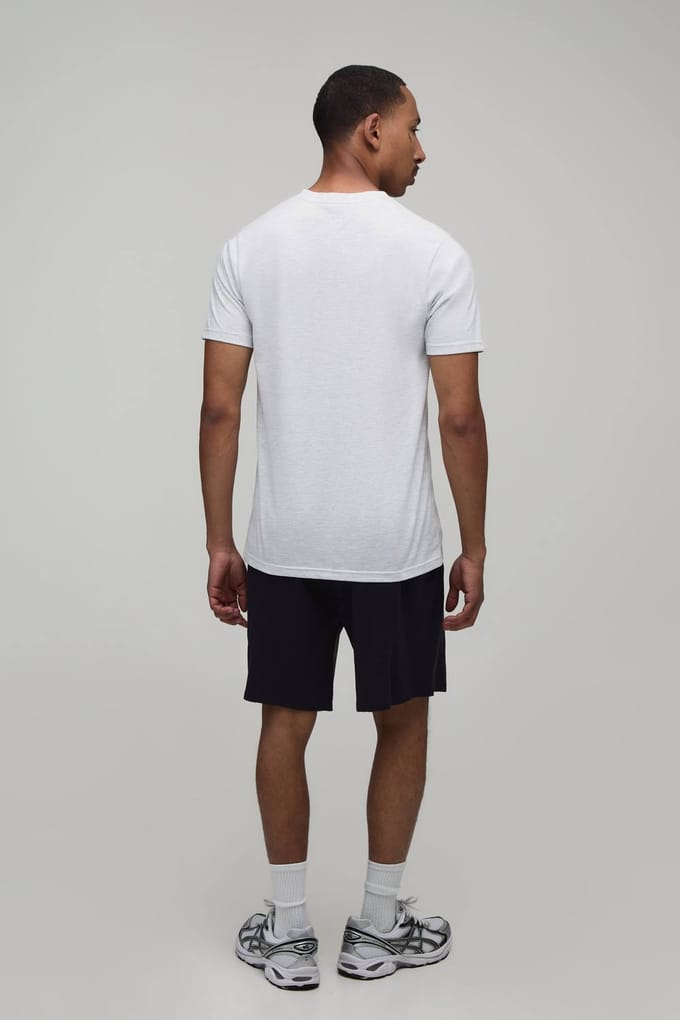 Ontspannen Gebreide Short Met Open Steek En Strepen | Black | Size Medium