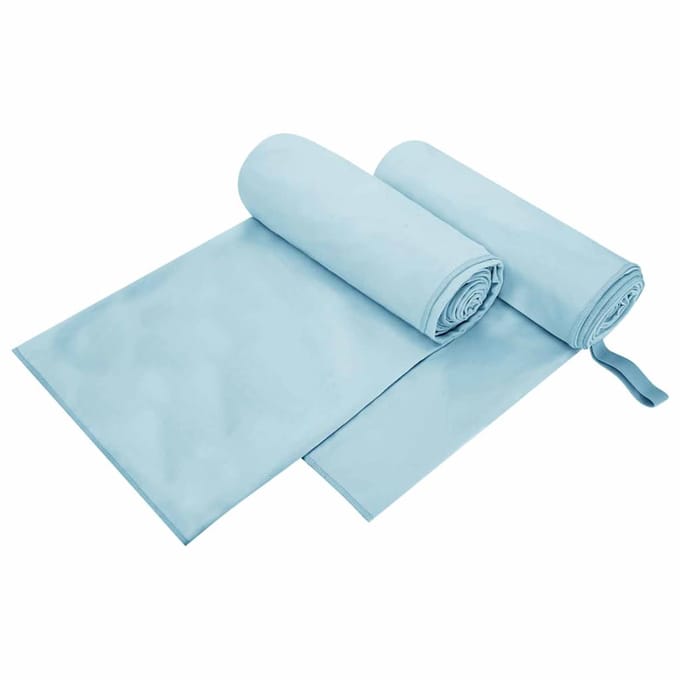 vidaXL - Sporthanddoeken - 2 - st - Blauw - 200 - x - 100 - cm - Polyester - en - polyamide