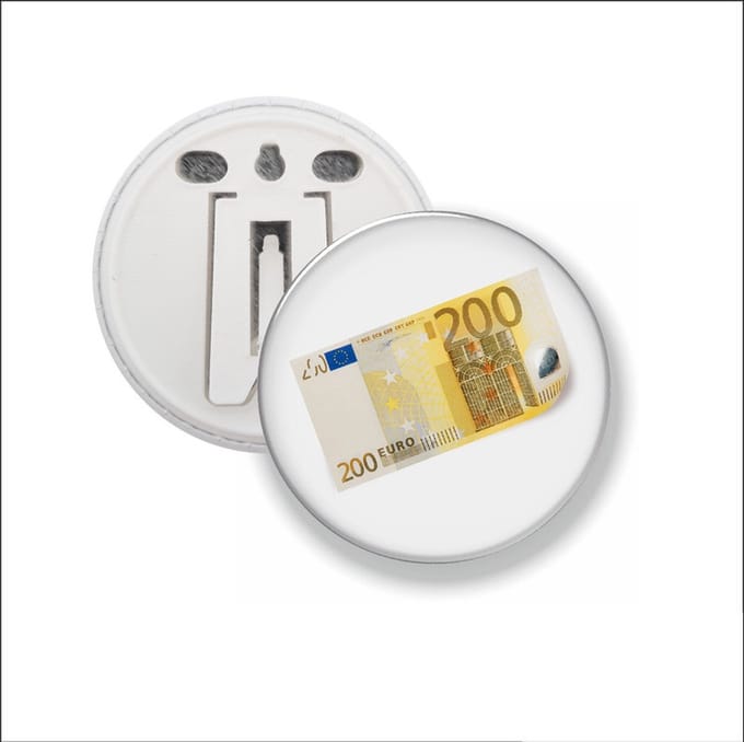 Button Met Clip - 200 euro