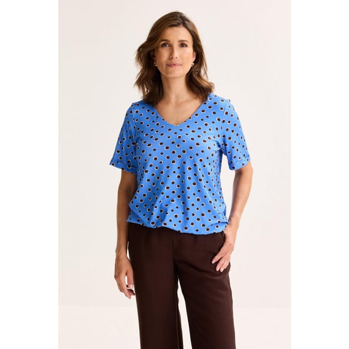 Jersey V-halsblouse Op Elastiek