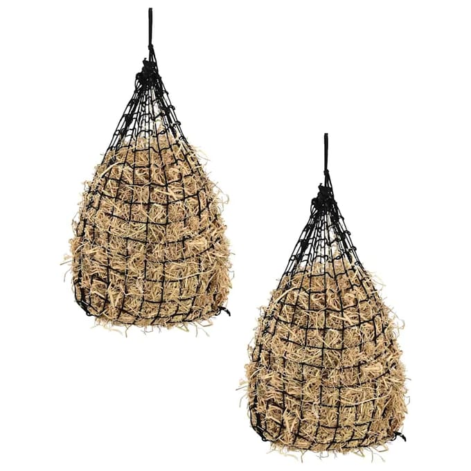 vidaXL - Hooinetten - 2 - st - 100x100 - cm - rond - polypropeen - zwart